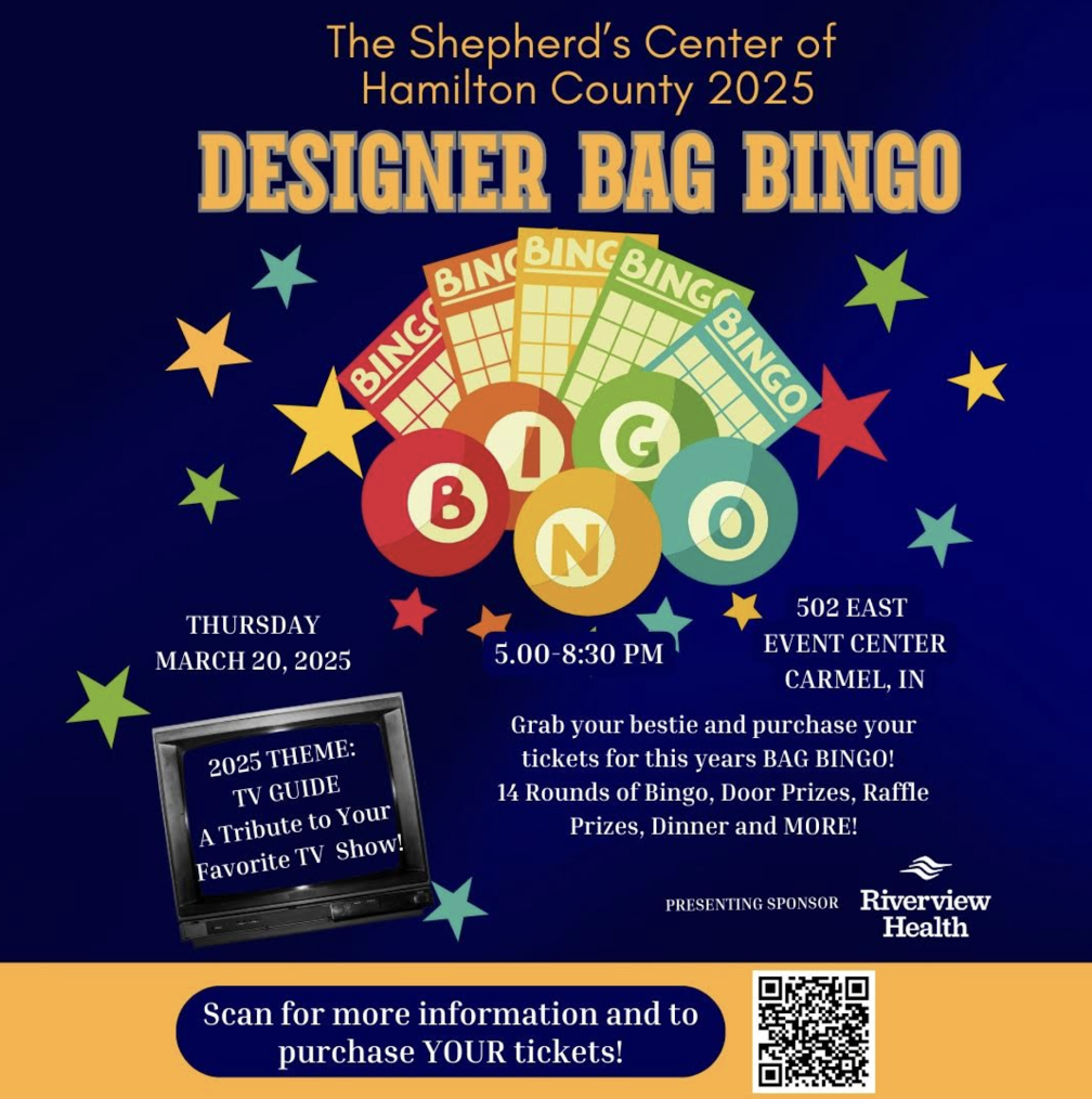 Designer Bag Bingo Event Informational Graphic