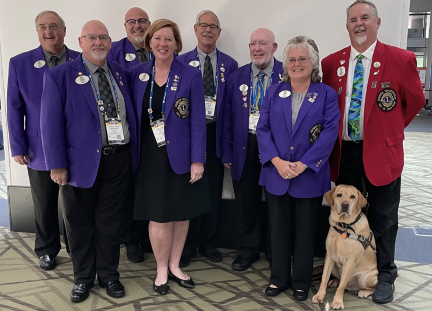 Image of Julia Church Kozicki with Lions Club group