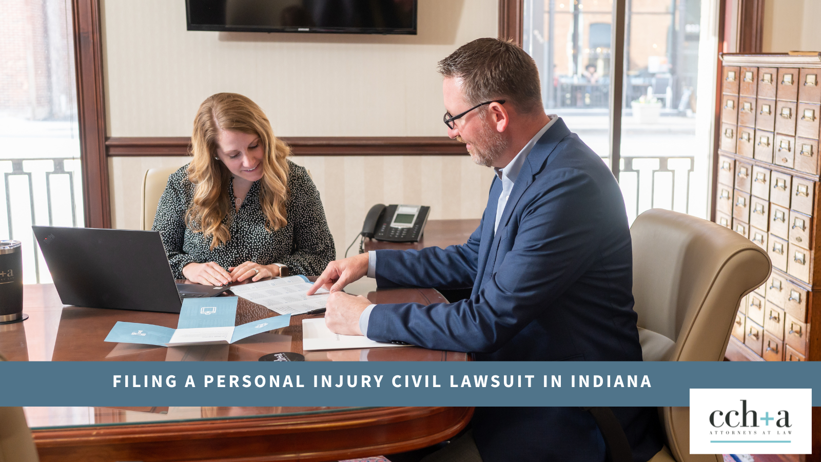 Personal injury attorneys filing a civil lawsuit