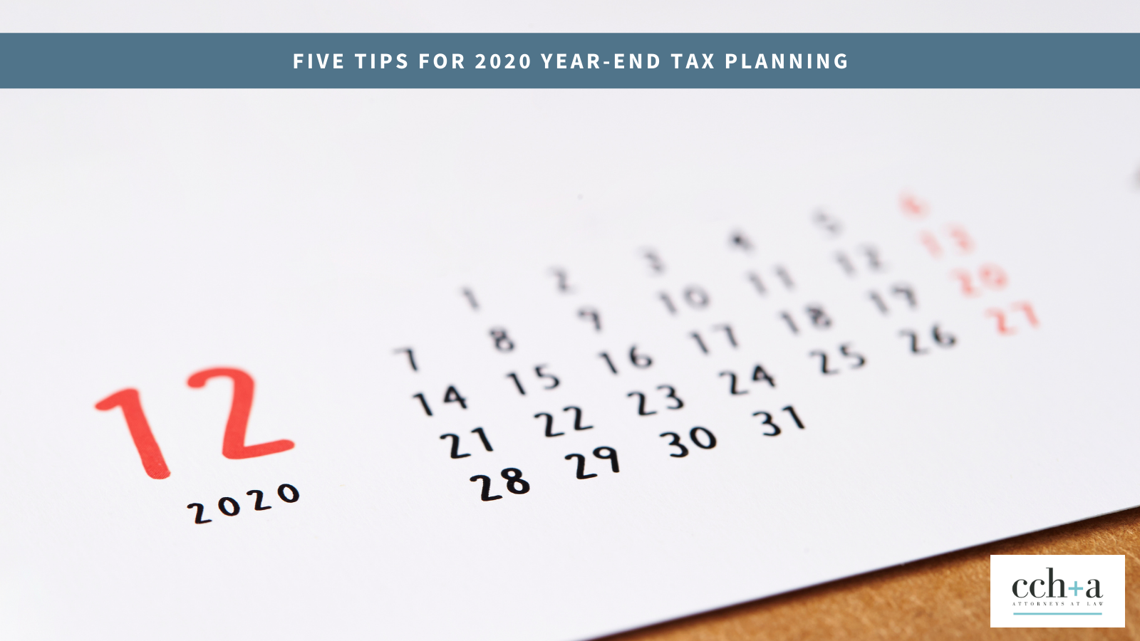 Ccha dec 2020 five tips for 2020 year end tax plan twitter